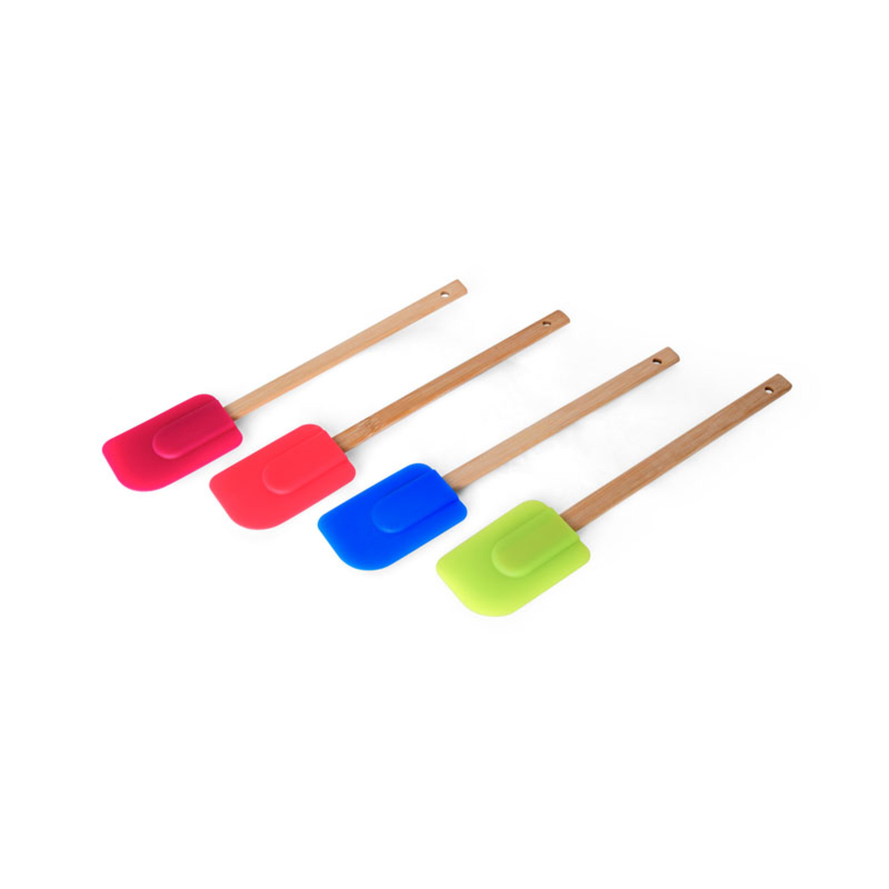 Farberware Set of 4 Wood Handle Multi-Color Silicone Spatula - image 4 of 8