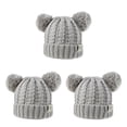 thumbnail image 1 of Qarigey Gorro con bolas de pompones esponjosos, tocado a la moda, orejeras plegables, gorros de gran elasticidad, hermoso regalo para niños, Gary Type1 NO1 Qarigey CBP255407, 1 of 6