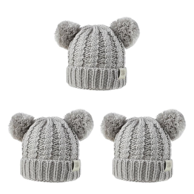 Qarigey Gorro con bolas de pompones esponjosos, tocado a la moda, orejeras plegables, gorros de gran elasticidad, hermoso regalo para niños, Gary Type1 NO1 Qarigey CBP255407