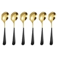 thumbnail image 2 of Iodue Tableware Round Spoon 304 Stainless Spoon Fork Household Cute Small Soup Spoon Thick Round Bottom Eating Spoon, 2 of 4