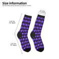 thumbnail image 2 of Honeii purple argyle Print Children's Colorful Socks,Unisex Kids and Toddlers' Cushioned Sock,Kids Athletic Crew Socks,for Everyday Wear and Sports, 2 of 5
