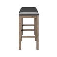 thumbnail image 7 of Artum Hill Morrison Pecan Brown 60" Wide Faux Leather Bar Height Bench, 7 of 7