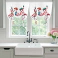thumbnail image 4 of Pink Flamingo Tie Up Curtains for Windows, Adjustable Balloon Window Shades, Summer Coastal Ocean Nautical Sea Beach Kitchen Window Treatments Adjustable Roll Up Curtain for Basement/Nursery 52"x45", 4 of 8