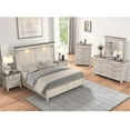 thumbnail image 2 of Roundhill Furniture Walcott 6-Piece Bedroom Set with Touch LED Lighting, Weathered Dusty-taupe Finish, King, 2 of 14