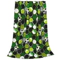 thumbnail image 2 of Honeii Soccer1 Print Fleece Blanket - Throw Blanket for Bed, Sofa, Couch, Camping, and Travel , Microplush Ultra Soft Warm Blanket-60"x50", 2 of 7