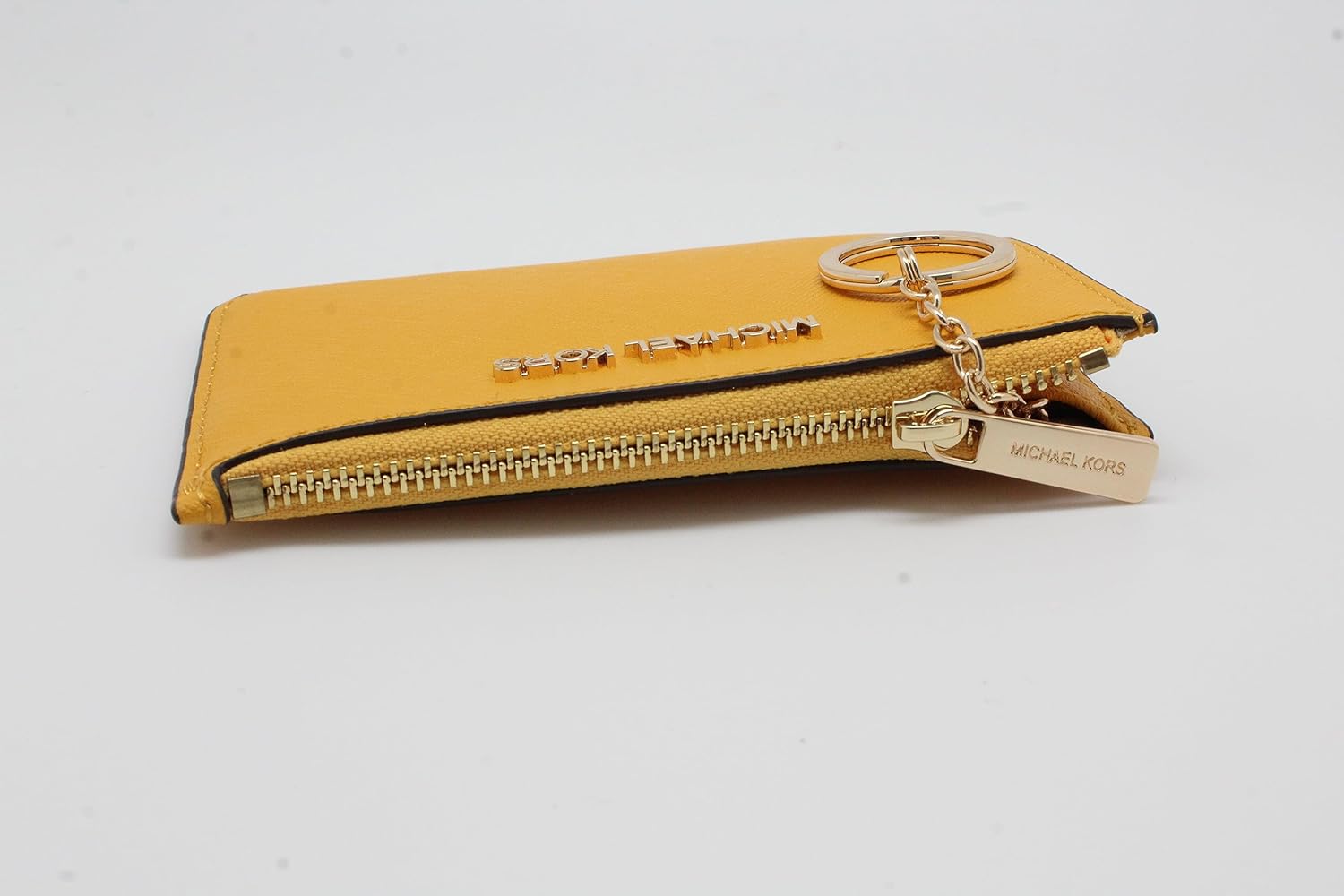 Michael Kors Jet Set Travel Small Top Zip Coin Pouch with ID Holder in Saffiano Leather (Jasmine Yellow, 1) - image 3 of 6