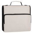 thumbnail image 2 of Haosy 3 Ring Zipper Binder with Shoulder Strap Waterproof Trapper Keeper 2 Inch D-Ring 500 Sheets Capacity, Sand, 2 of 8