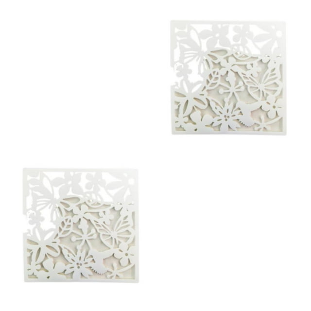 ZheElen 4piece Lightweight Hanging Divider Screens For Versatile Space Foldable White Butterflies 2Set