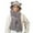 A-Grey44, variant on Bibifish Womens 3 In 1 Hat Gloves Scarf Sets Solid Color Cute Bear Pattern Fleece Soft Warm Comfy Winter Onepiece Hat Scarf Sets For Ladies