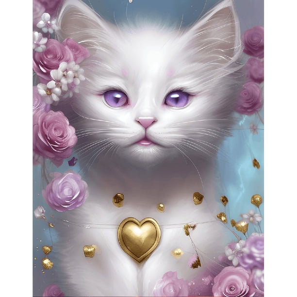 Cuadros Decorativos 5D DIY Full Round Drill Diamond Drawing Cat Kit Art Decoración del hogar (NH2973) DQrwqpou Nuevos Originales