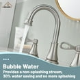 thumbnail image 5 of CASAINC 8 in. Widespread Double Handle Bathroom Faucet 3 Holes with 360° Swivel Spout, Stainless Steel Drain in Brushed Nickel, 5 of 10