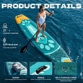 thumbnail image 4 of SOLAVERO 10'6" Inflatable Stand Up Paddle Board, Ultra-Light SUP Board with Accessories, Anti-Slip EVA Deck for Adults, 4 of 8
