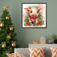 thumbnail image 4 of Pintura de diamante 5D DIY taladro redondo completo Navidad Piglet decoración del hogar 30x30cm Wdftyju, 4 of 9