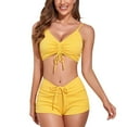 thumbnail image 1 of Women‘s High Waisted Bikini Swimwear Two Piece Swimsuit Drawstring Bathing Suit, 1 of 6