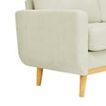 thumbnail image 5 of 67.7" Wide Mid-Century Modern Upholstered Tufted Loveseat Sofa With Wooden Legs | Stylish seating with tufted cushions, ideal for living rooms, offices, and small spaces, 5 of 9