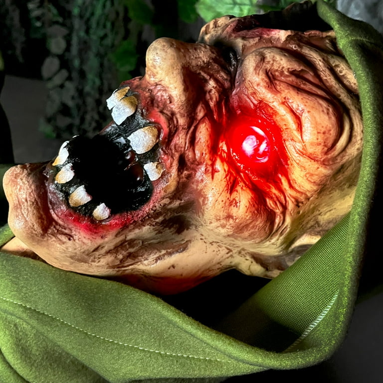 Haunted Hill Farm 4.4 ft Voice-Sensor Impaled Zombie Halloween