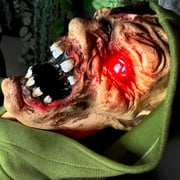 Haunted Hill Farm 4.4 ft Voice-Sensor Impaled Zombie Halloween Animatronic, HHIMPZOMB-1FLSA