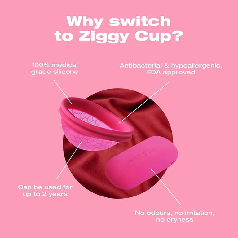 Intimina Ziggy Cup Flat-fit Reusable Menstrual Cup HSA/FSA