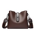 thumbnail image 3 of Bolso de mano de piel de cera de aceite de alta calidad 2024, bolso de mano para mujer, bolso de hombro de gran capacidad, bolso cruzado con cierre de moda, bolso de mano, 3 of 5