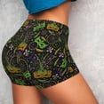 thumbnail image 4 of Fuzoiu Carnival Mardi Gras3 Print Women's Workout Shorts,Workout Biker Shorts Women,Exercise Fitness Shorts,Scrunch Short, Athletic Shorts for Gym Yoga Running Sport Active-XX-Large, 4 of 8