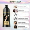 thumbnail image 6 of Hair Dye Shampoo 3-in-1 with Natural Ingredients Semi-Permanent Gray Hair Coverage, Color Depositing Shampoo for Women & Men, Vegan, Ammonia-Free (BLACK), 6 of 7