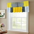 thumbnail image 6 of 2 Pack Abstract Art Valance for Window Watercolor Yellow Gary Block Texture Kitchen Valance Rod Pocket Short Curtain Topper Decorative Window Treatment for Living Room Bedroom 42"x12", 6 of 8