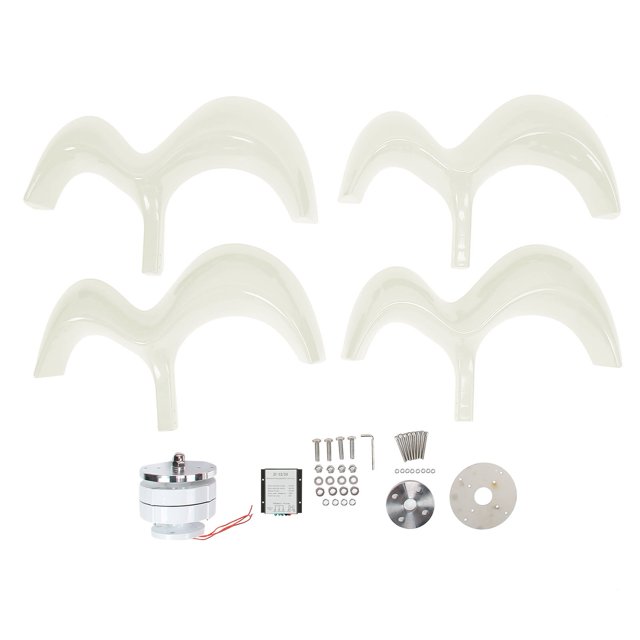 Wind Turbine Generator Kit 4 Blades 600W with Controller Power Gourd Type DTHL600wWhite(12V )