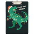 thumbnail image 1 of FMSHPON Christmas Christmas Dinosaur Santa Hat Clipboard Hardboard Wood Nursing Clip Board and Pull for Standard A4 Letter 13x9 inches, 1 of 5