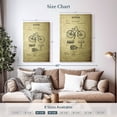 thumbnail image 3 of Elephant Stock Bicycle Patent Wall Art - Vertical Canvas Wall Art - Hallway Wall Decor - Transportation Canvas - Brown And Gray Decor - 20" x 30", 3 of 4