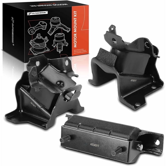 A-Premium 3PCS Motor Mount Auto Transmission Mount Set Compatible with Chevrolet & GMC - Suburban 2500, Silverado 3500, Silverado 2500 HD, Avalanche 2500, Sierra 3500, Yukon XL 2500, Sierra 2500 HD