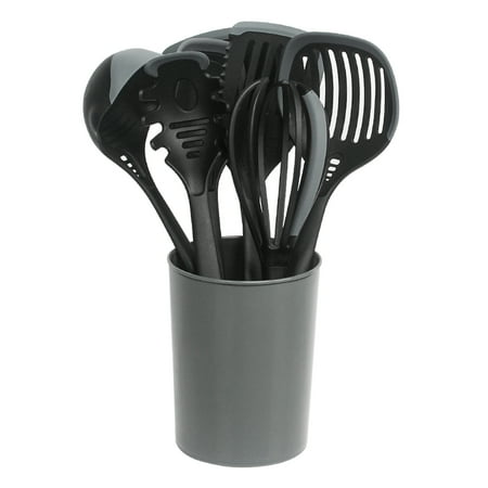 

8Pcs Silicone Kitchen Utensils Set Kitchen Cooking Utensils Set with Cutlery Storage Bucket Silicone Utensils Set Heat Resistant BPA Free Non Toxic Gray / Red