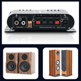 thumbnail image 5 of -838 HiFi 2.1 Channel Power Amplifier 80Wx2 Stereo Bass Sound Amp with Subwoofer Output Home Audio Black, 5 of 8