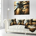 thumbnail image 3 of Designart Fractal 3D Dark Brown Tangle - Contemporary Throw Pillow - 18x18, 3 of 5