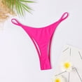 thumbnail image 5 of HOWPAY Bikini Bottoms Women Moderate Coverage High Cut Basic Swim Briefs Mid Waisted Tummy Control Solid Color Beach Pool Bathing Suit Bottoms Hot Pink S, 5 of 6