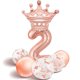 thumbnail image 2 of Juego de Globos con números de papel de aluminio YONGSHENG Color rosa con Globos blancos brillantes 50+, 2 of 3