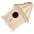 thumbnail image 6 of Birdhouse Nesting Box Wooden Bird House DIY Natural Wooden Round Shaped Hanging Bird For Outdoor Garden, 6 of 8