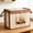 Brown, variant on Transparent Book Storage Box, 14.56" x 9.05" x 12.4" Foldable Dustproof Book Organizer Bin with Lid for Classroom Home Office, Heavy Duty Clear Plastic Container for Old Books Student Desk