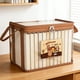 thumbnail image 1 of Book Storage Box Classroom And Home Use Old Book Organizer Student Desktop Dustproofs Transparent Foldable Book Bag, 1 of 6