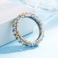thumbnail image 4 of Trayknick Exquisite Dual Color X Ring Platinum Plated Rhinestone Women Jewelry Accessories US 9, 4 of 6