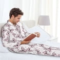 thumbnail image 5 of KLL Pink Butterflies (2) Sleepwear Mens Flannel Pajamas,Long Cotton Pj Set, 5 of 7