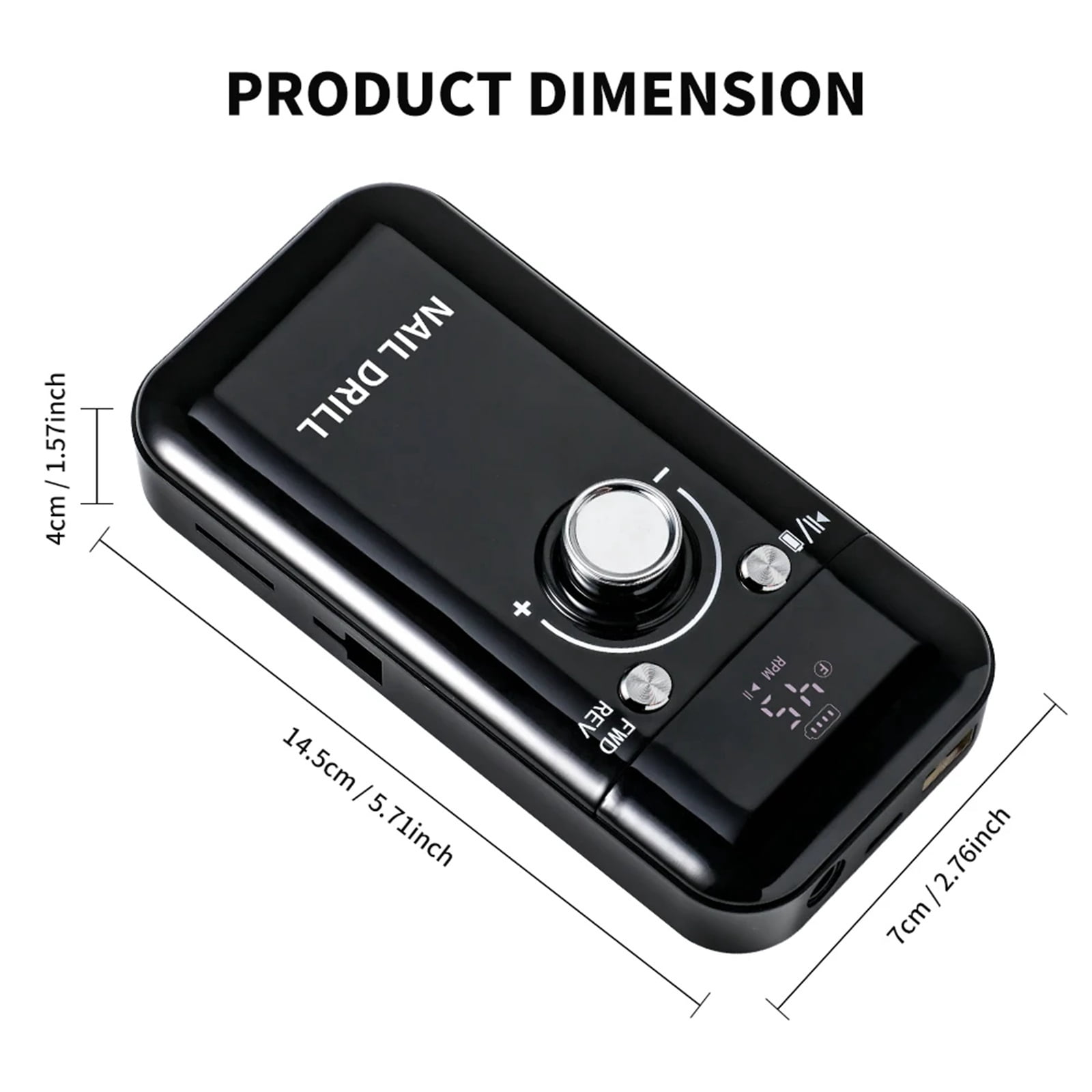 Electric Nail Drill Machine Professional Nail Drills for Gel Nails Polish Rechargeable Portable Nail File Manicure Tool