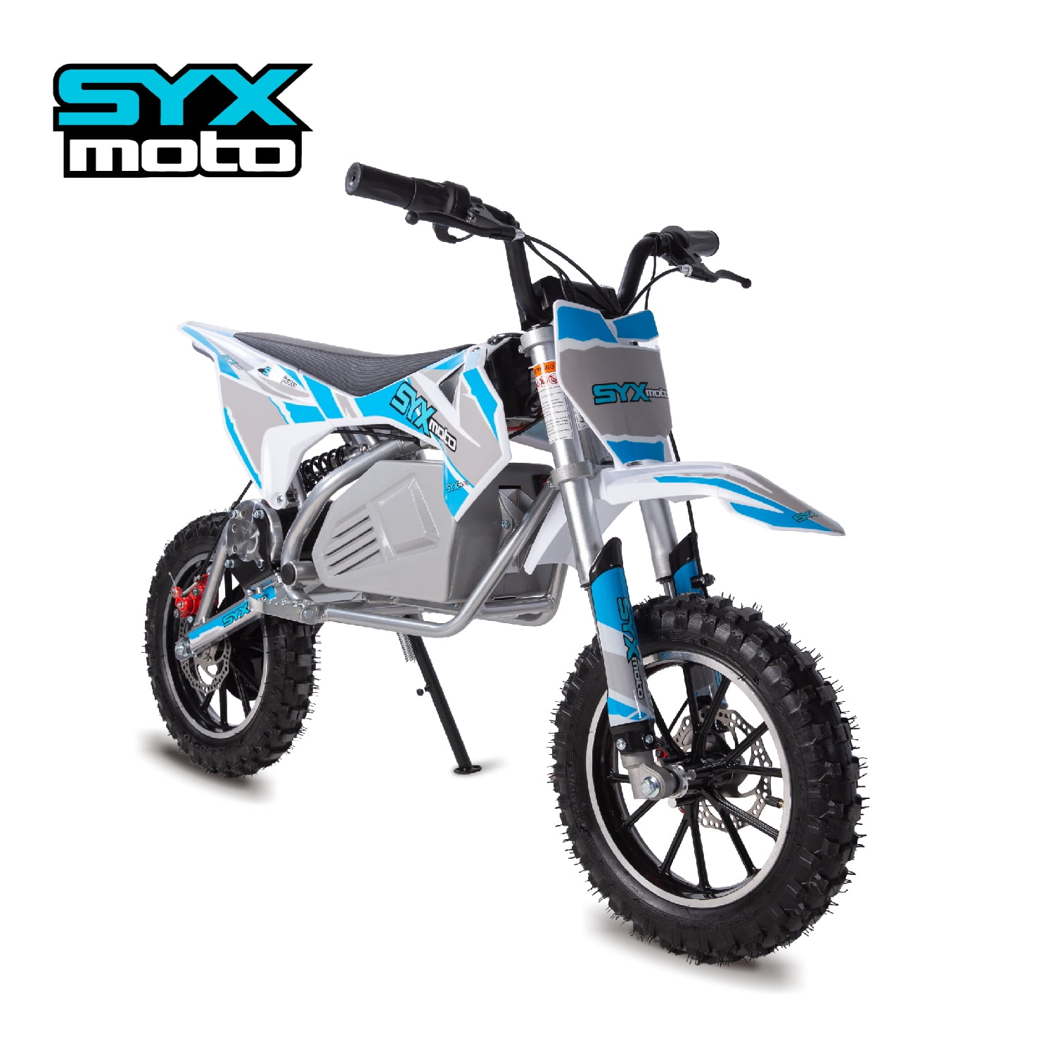 SYX MOTO KBE 500W 36V Electric Beginner Kids Mini Dirt Bike, Blue/Grey
