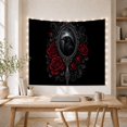 thumbnail image 5 of Around Profile Raven with Facing Enclosed Ornate Detailed, Spooky Gothic for Gothic Decor Fans, Dark Art Decor, Halloween Gift, Tapestry Wall Hanging for Bedroom and Dorm, 5 of 7