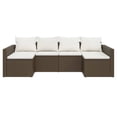 thumbnail image 2 of vidaXL 2 Piece Garden Lounge Set with Cushions Brown Poly Rattan, 2 of 5