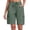 15# Army Green, variant on 9" 10" Inseam Hiking Cargo Shorts Womens 6 Pockets Pull on Bermuda Shorts Lightweight Quick Dry Outdoor Workout Running Athletic Short Summer Travel Loose Army Green S