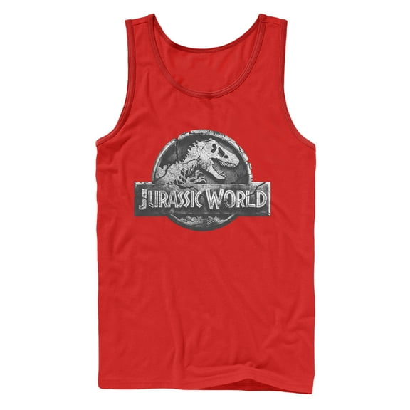 Men's Jurassic World: Fallen Kingdom Logo  Tank Top Red Small