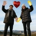 thumbnail image 2 of Couples Hands Holding Gloves, Novelty Hand in Hand Lovers Gloves Lined Warm Thick Winter Unisex Hand Warmer Gloves, Warm Winter Gloves for Men and Women (Yellow), 2 of 5