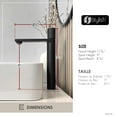 thumbnail image 6 of Stylish 12" Ht Single Handle Matte Black Vessel Bathroom Faucet B-122N, 6 of 13