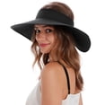 thumbnail image 2 of Visera Plegable de Paja Negra Simplicidad con Ala de 10 cm, 2 of 6