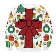 thumbnail image 3 of Suéteres navideños feos, jerséis verdes, sudaderas con estampado divertido en 3D para fiestas navideñas, sudaderas para fiestas, cumpleaños, Navidad 2025, 3 of 5